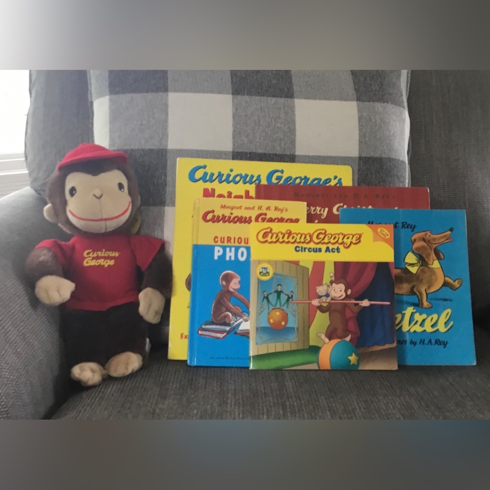 Curious George Plush and Books Bundle
